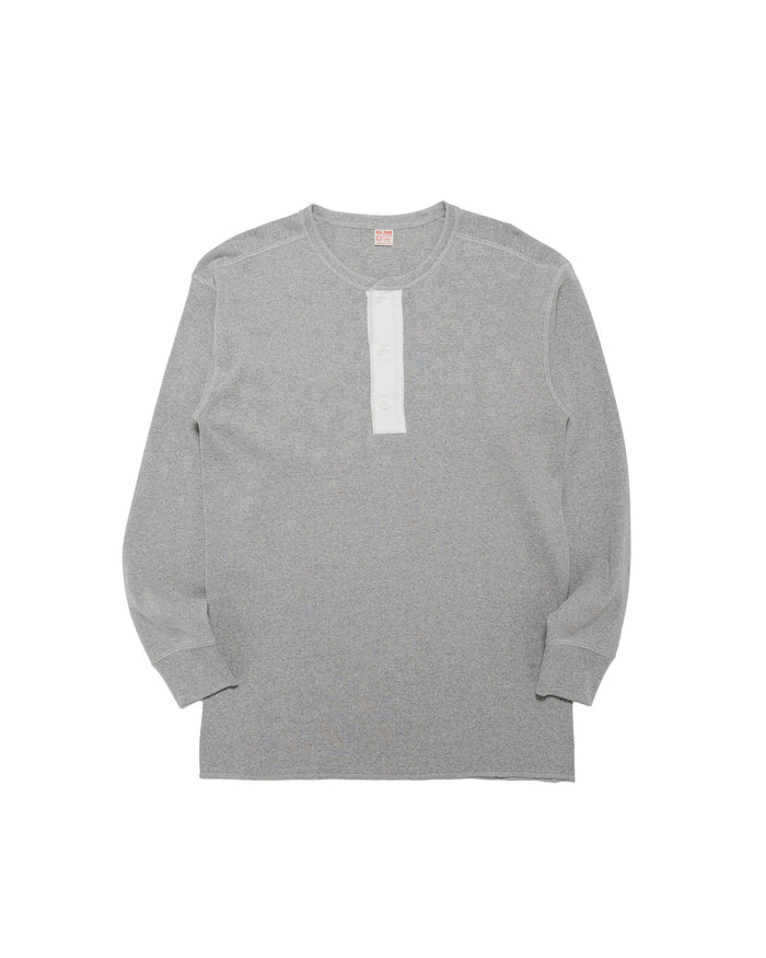 The Real McCoy's MC23111 Union Henley Undershirt L/S Medium Gray