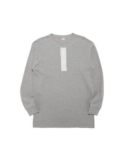 The Real McCoy's MC23111 Union Henley Undershirt L/S Medium Gray