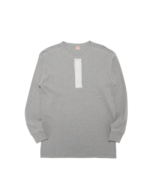 The Real McCoy's MC23111 Union Henley Undershirt L/S Medium Gray