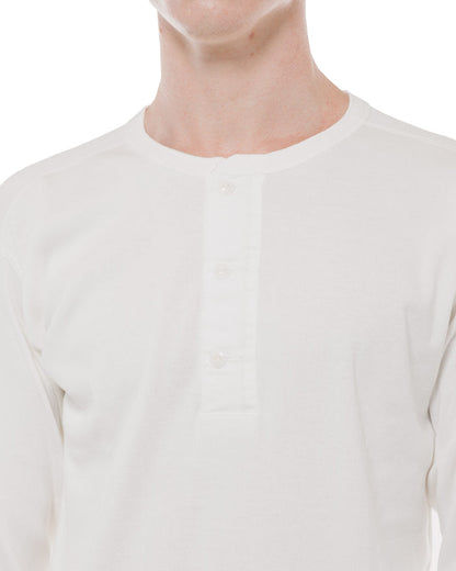 The Real McCoy's MC23111 Union Henley Undershirt L/S White