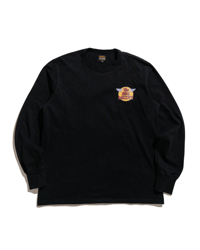 lost & found The Real McCoy's The Real McCoy's MC24003 The Real McCoy's Logo Tee L/S Black