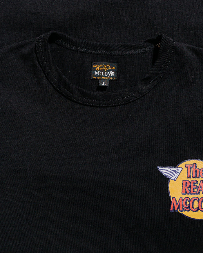 lost & found The Real McCoy's The Real McCoy's MC24003 The Real McCoy's Logo Tee L/S Black
