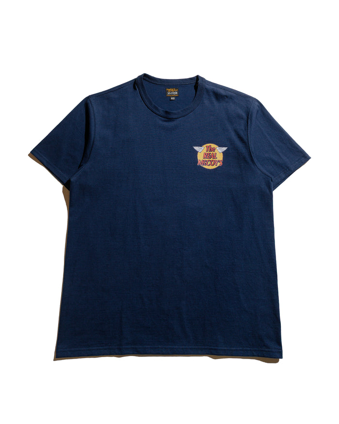 lost & found The Real McCoy's The Real McCoy's MC24004 The Real McCoy's Logo Tee S/S Navy