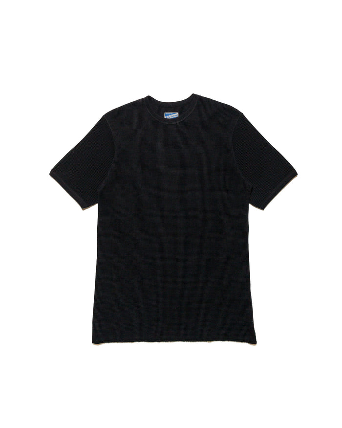 lost & found The Real McCoy's The Real McCoy's MC24018 Waffle Thermal Shirt S/S Black