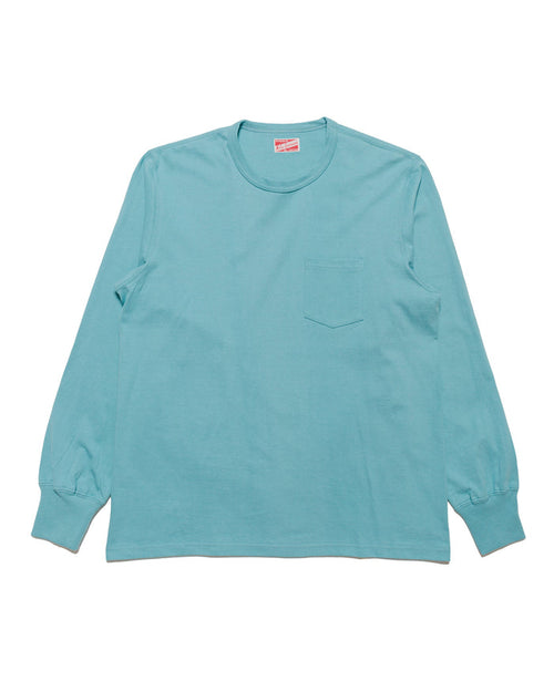 lost & found The Real McCoy's The Real McCoy's MC24019 Pocket Tee L/S Teal