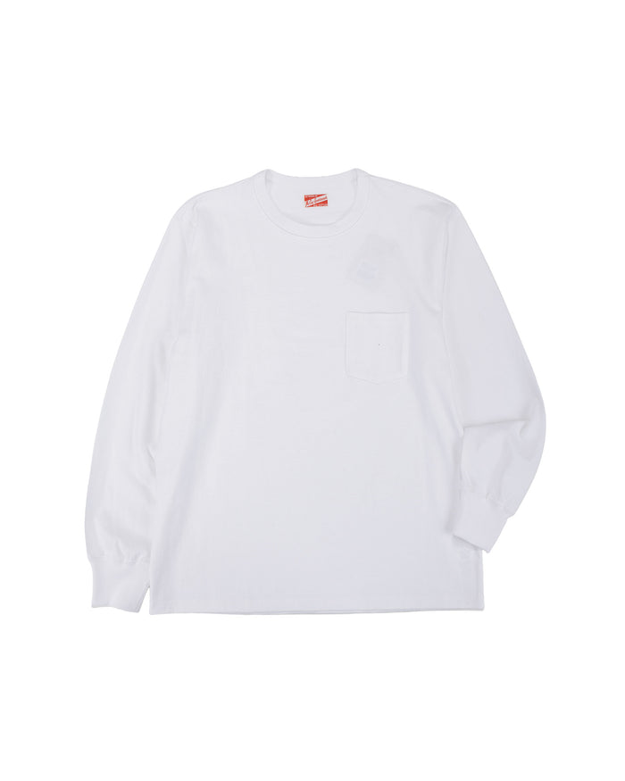 lost & found The Real McCoy's The Real McCoy's MC24019 Pocket Tee L/S White