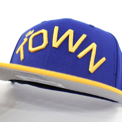 The Town Golden State Warriors New Era 59Fifty Fitted Hat (Blue Yellow Gray Under Brim)