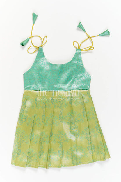 Toddler Kanchi Silk Frock for Temple Visit and Pooja