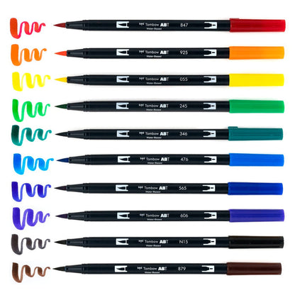 Tombow Dual Brush Pen Art Markers - 10-Pack