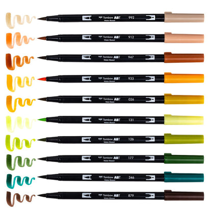 Tombow Dual Brush Pen Art Markers - 10-Pack
