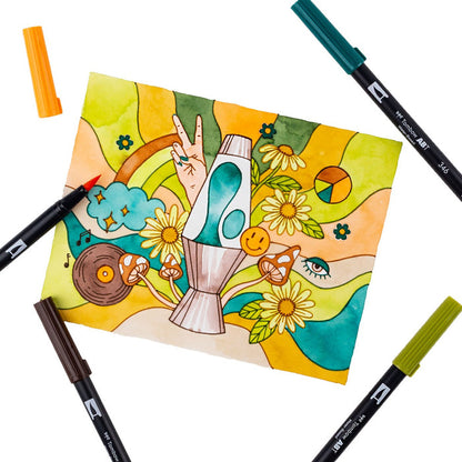 Tombow Dual Brush Pen Art Markers - 10-Pack