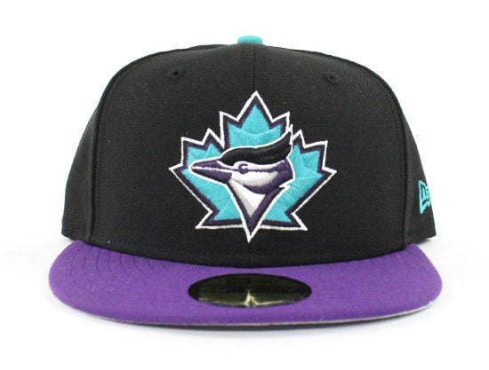 Toronto Blue Jays New Era 59FIFTY Fitted Hat (AIR JORDAN RETRO 8 AQUA Gray Under Brim)