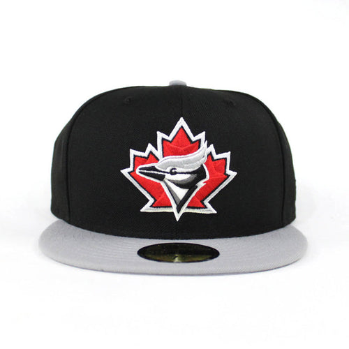 Toronto Blue Jays New Era 59FIFTY Fitted Hat (Black Gray Red Gray Under Brim)