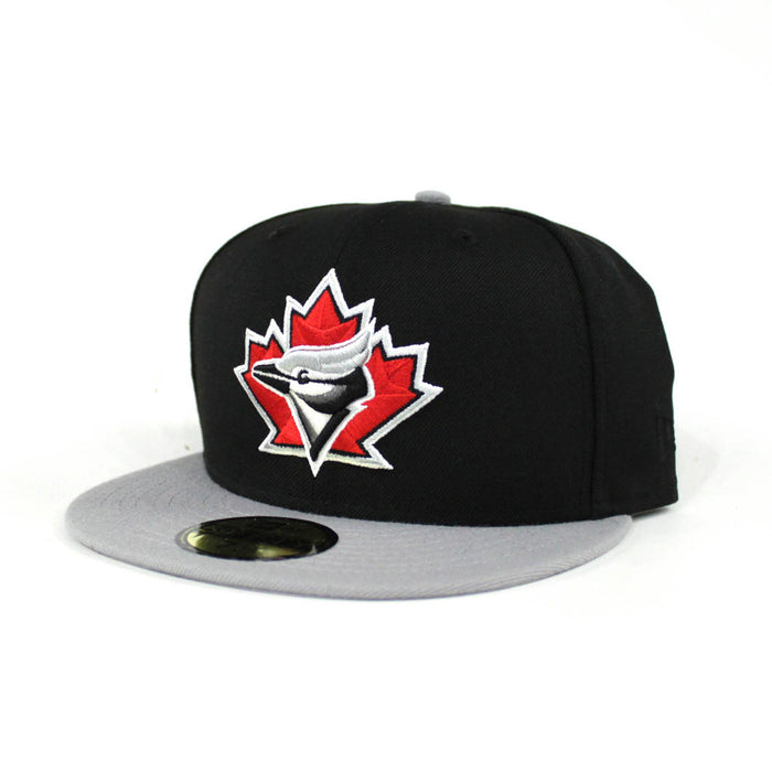 Toronto Blue Jays New Era 59FIFTY Fitted Hat (Black Gray Red Gray Under Brim)