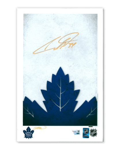 Toronto Maple Leafs Minimalist Logo Print - Auston Matthews Autographed - Authenticated