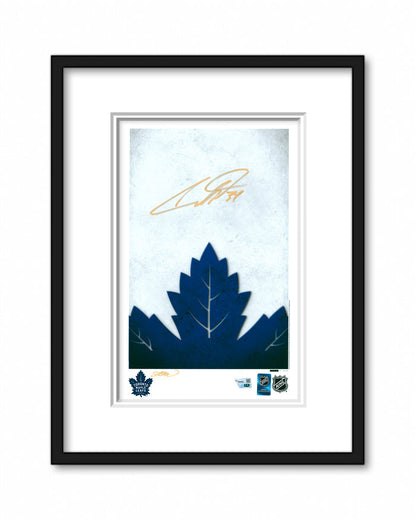 Toronto Maple Leafs Minimalist Logo Print - Auston Matthews Autographed - Authenticated