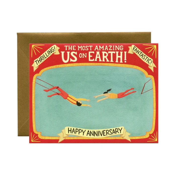 Trapeze Artists Anniversary Card