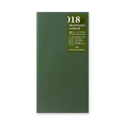 TRAVELER'S Company Refill 018 Free Diary (Weekly Vertical)(Regular Size)