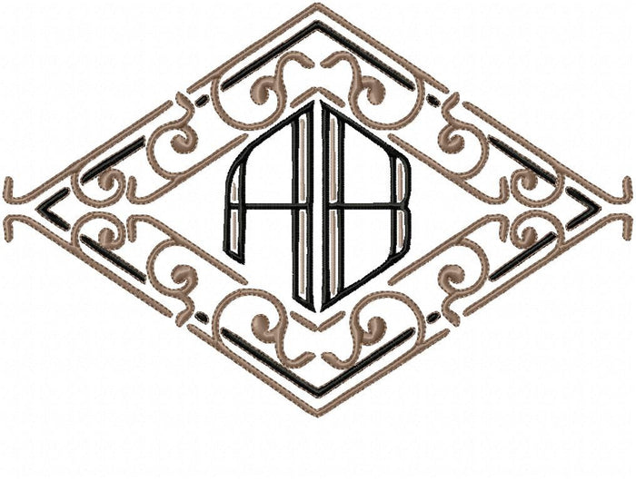 Two Letter Monogram Font with 2 Frames