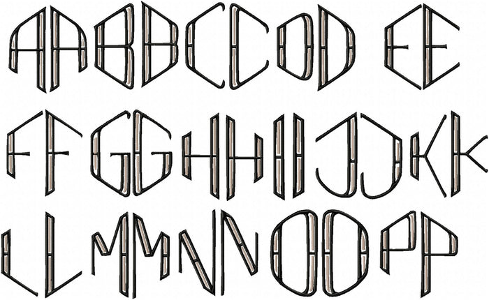 Two Letter Monogram Font with 2 Frames