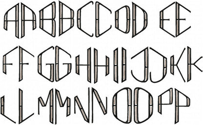 Two Letter Monogram Font with 2 Frames