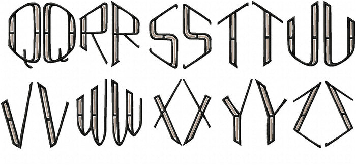 Two Letter Monogram Font with 2 Frames