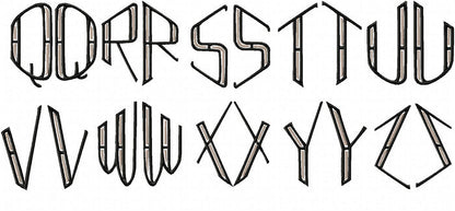 Two Letter Monogram Font with 2 Frames