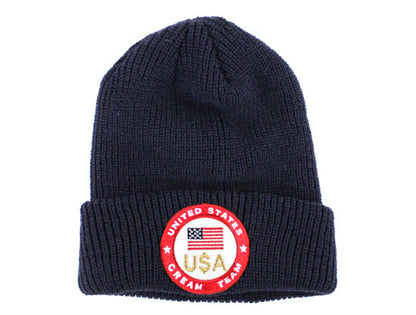United States CREAM TEAM Beanie (Navy Red Logo)