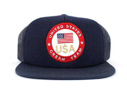 United States CREAM TEAM Trucker Hats (Navy)