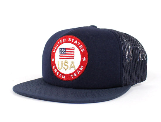 United States CREAM TEAM Trucker Hats (Navy)