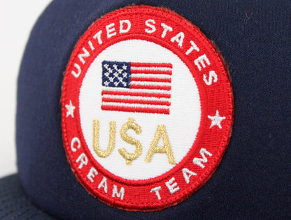 United States CREAM TEAM Trucker Hats (Navy)