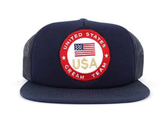 United States CREAM TEAM Trucker Hats (Navy)