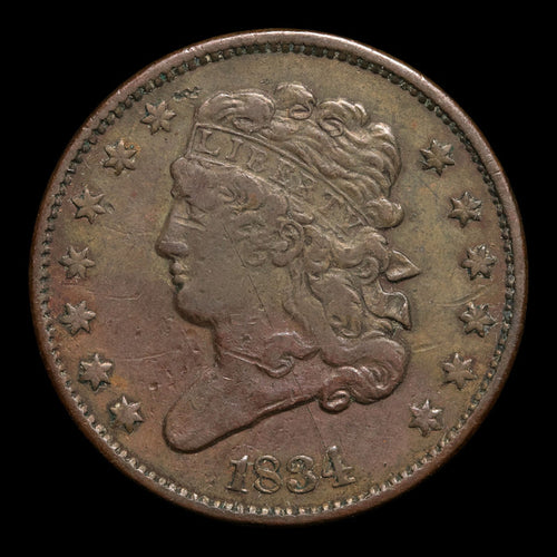 United States of America, "Classic Head" Half Cent - 1834 - United States