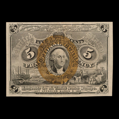 U.S. Fractional Currency, 5¢ Note, Second Issue - 1863 - United States of America