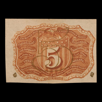 U.S. Fractional Currency, 5¢ Note, Second Issue - 1863 - United States of America
