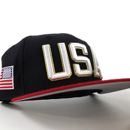 USA 59Fifty New Era Fitted Hats (Olympics Color Gray Under Brim)