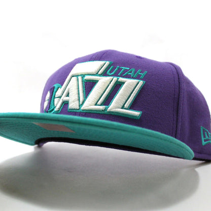 Utah Jazz New Era 59Fifty Fitted Hat (Light Purple Teal)
