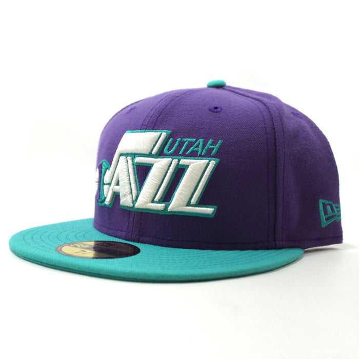 Utah Jazz New Era 59Fifty Fitted Hat (Light Purple Teal)