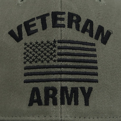 Veteran Army Flag Hat (OD Green)
