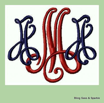 Victor Monogram Font 2 AND 3 inch