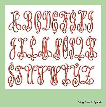 Victor Monogram Font 2 AND 3 inch