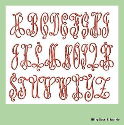 Victor Monogram Font  4 Inch