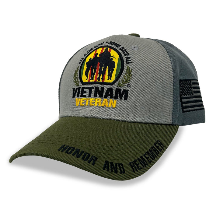 Vietnam Veteran Honor and Remember Hat (Grey/Green)