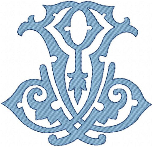 VINTAGE SERIES III DOUBLE LETTER MONOGRAMS J