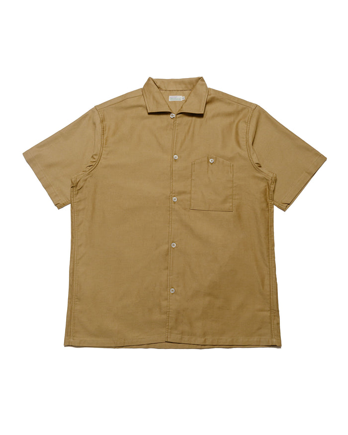 lost & found Warehouse Warehouse Lot. 3091 S/S Open Collar Shirts Camel