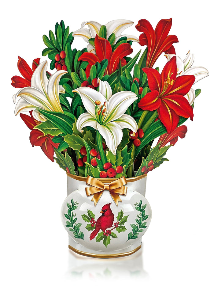 Winter Joy Pop-Up Flower Bouquet Card