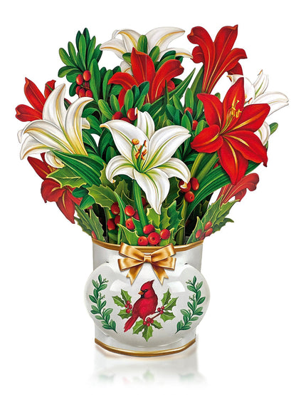 Winter Joy Pop-Up Flower Bouquet Card