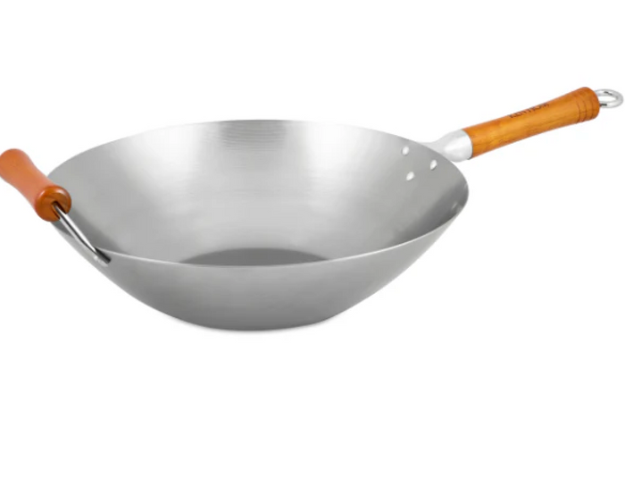 Ken Hom 14" Wok with Wood Handles