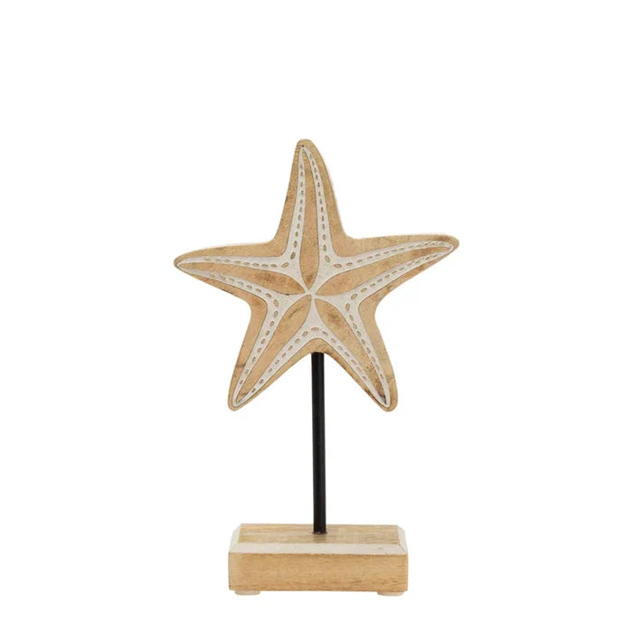 Wood Starfish on Stand Small