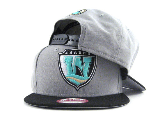 Worcester SHarks New Era 9Fifty Snapback Hat (AIR JORDAN RETRO 10 LIBERTY GRAY UNDERBRIM)
